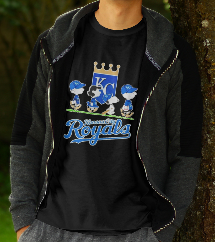 Kansas City Royals Peanuts Characters KC Classic Collaboration T-Shirt