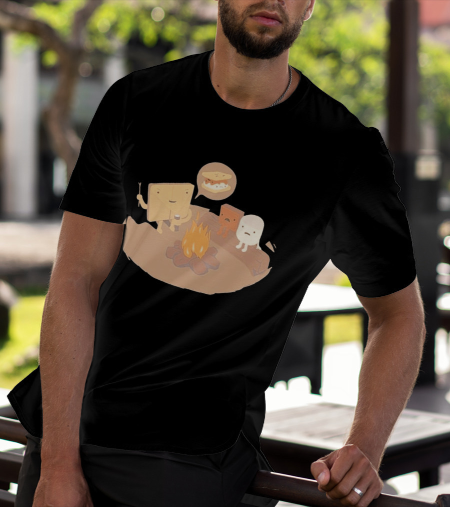 S'mores Characters Camping Fun Leo Dooley Lab Rats T-Shirt