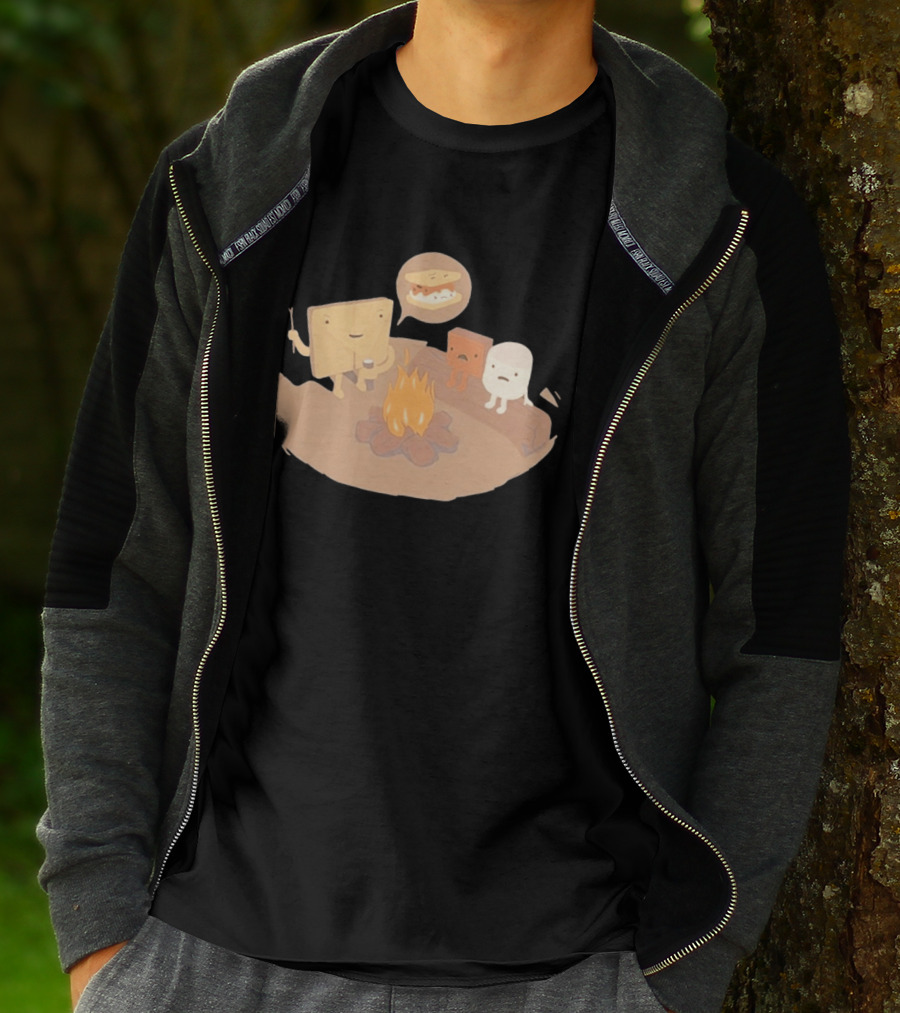 S'mores Characters Camping Fun Leo Dooley Lab Rats T-Shirt