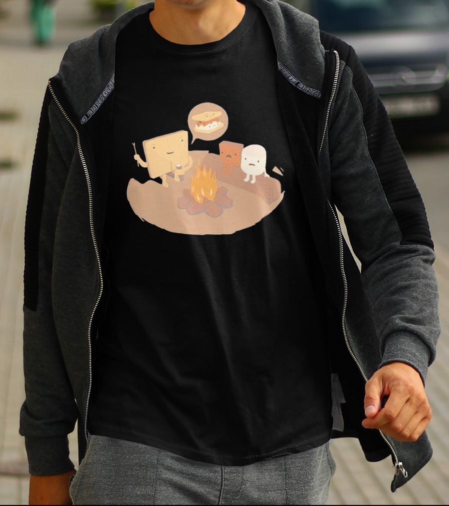 S'mores Characters Camping Fun Leo Dooley Lab Rats T-Shirt