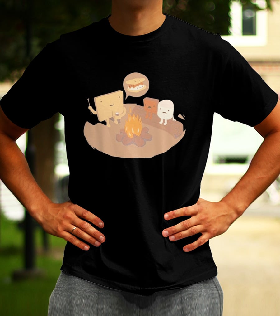 S'mores Characters Camping Fun Leo Dooley Lab Rats T-Shirt