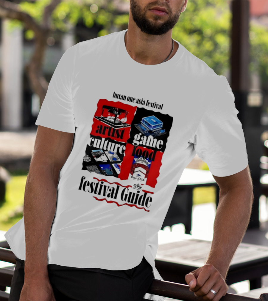 Busan One Asia Festival Artist Game Food Culture Festival Guide T-Shirt
