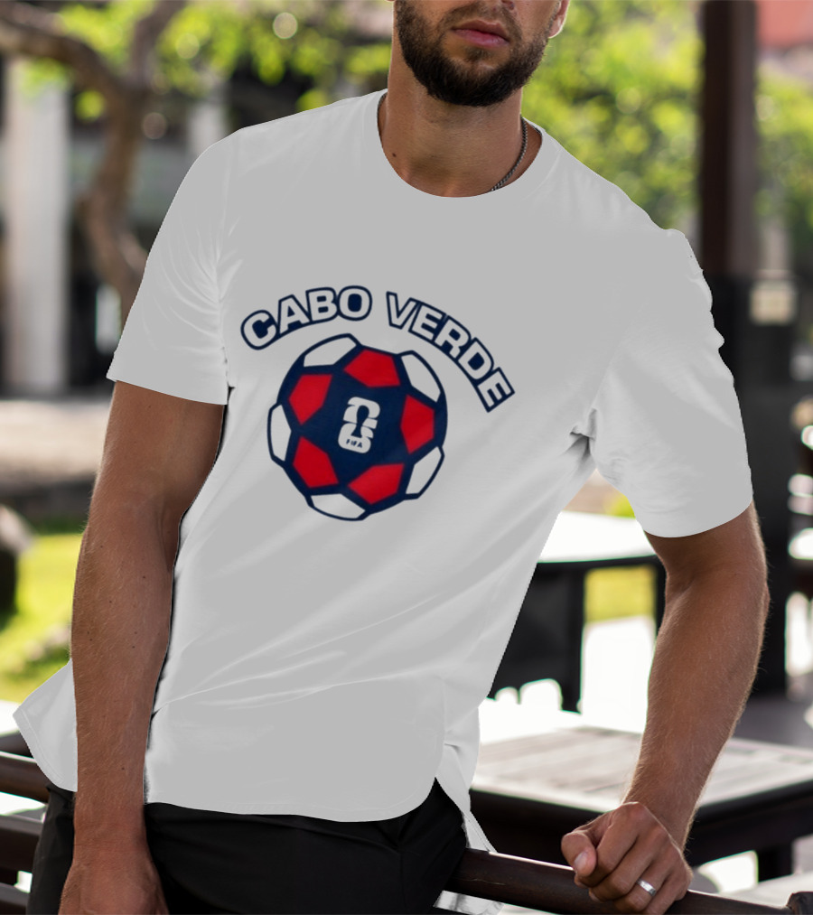 Cabo Verde 2026 Soccer Ball Emblem With Sports T-Shirt