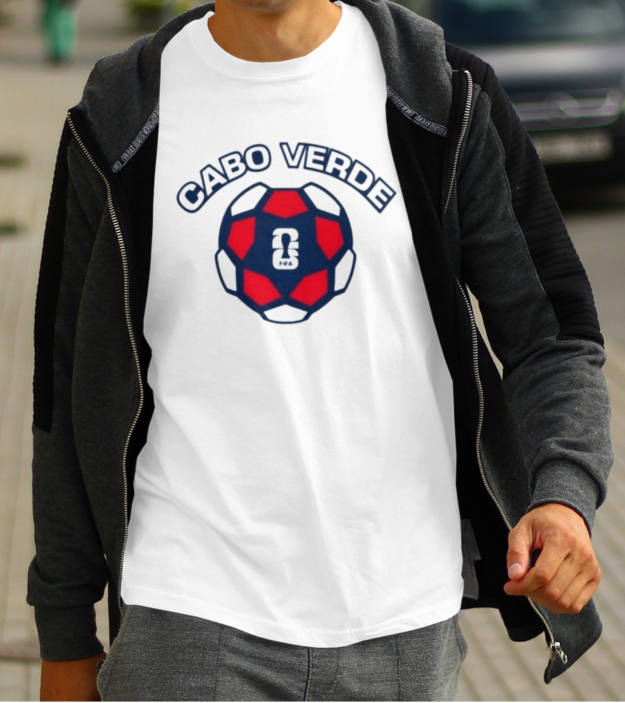 Cabo Verde 2026 Soccer Ball Emblem With Sports T-Shirt
