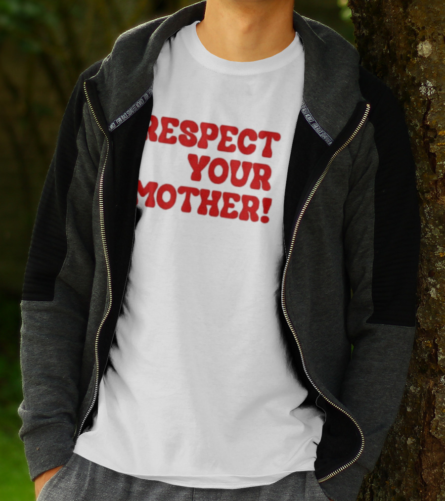 Respect Your Mother Bold Red T-Shirt