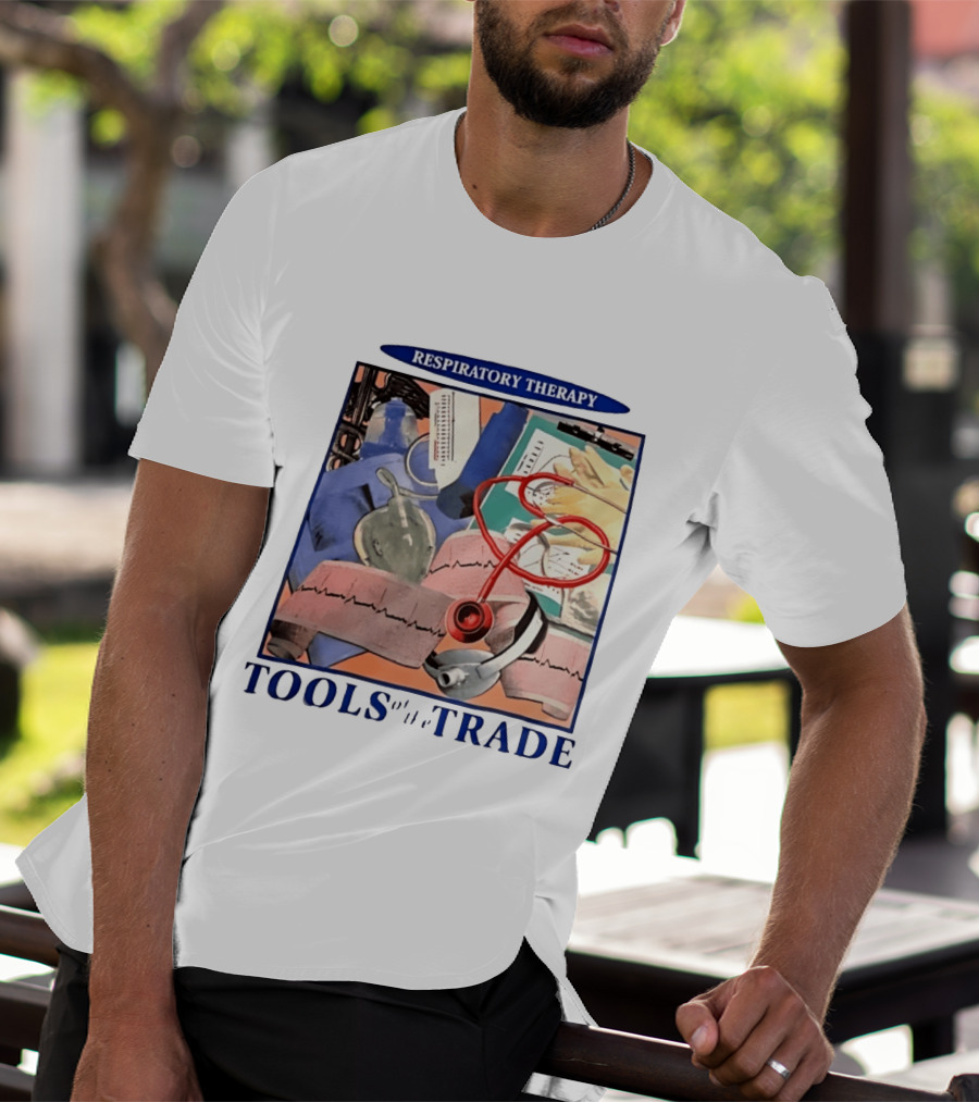 Respiratory Therapy Tools Stethoscope And Medical Instruments T-Shirt