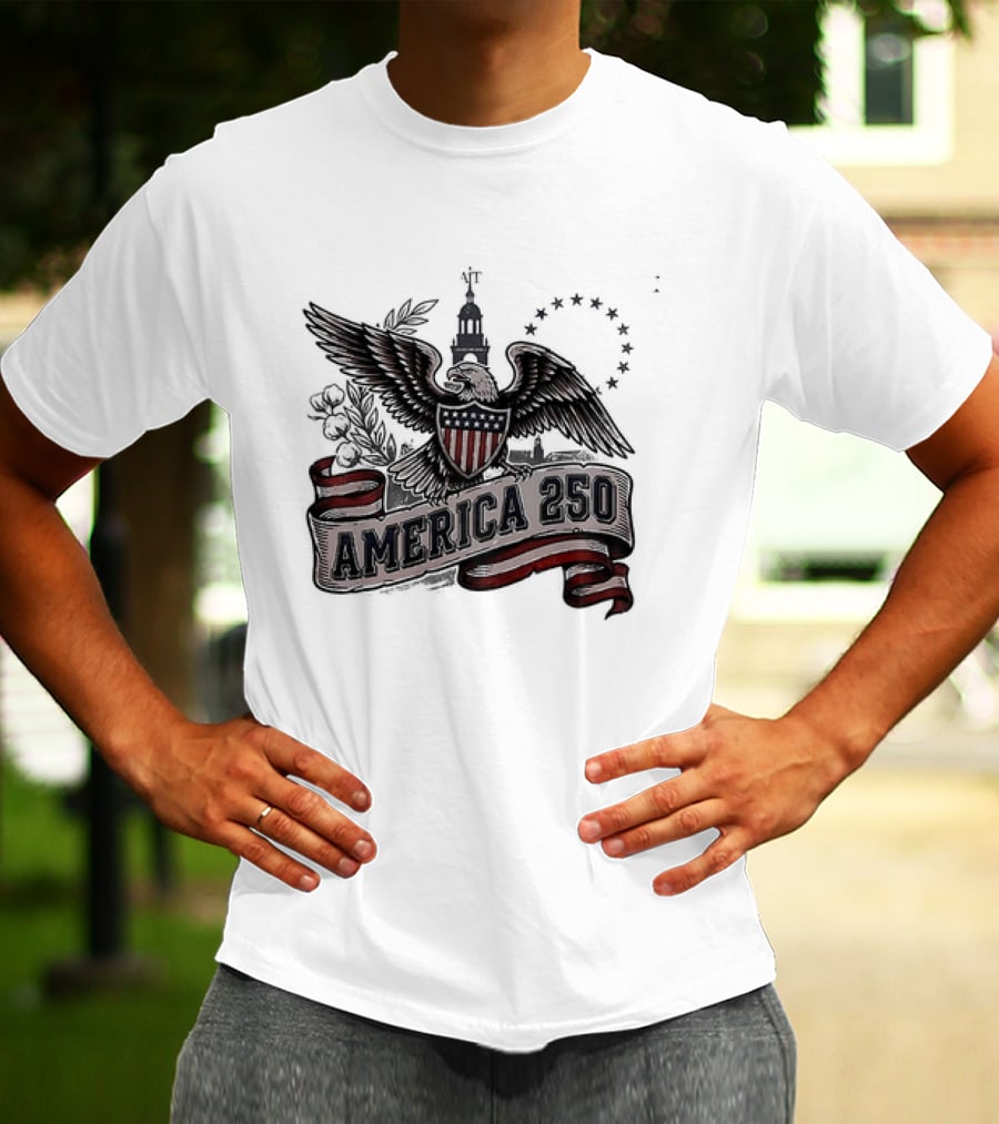 United States Eagle America 250 Est 1776 2026 Give Me Liberty Or Give Me Death T-Shirt