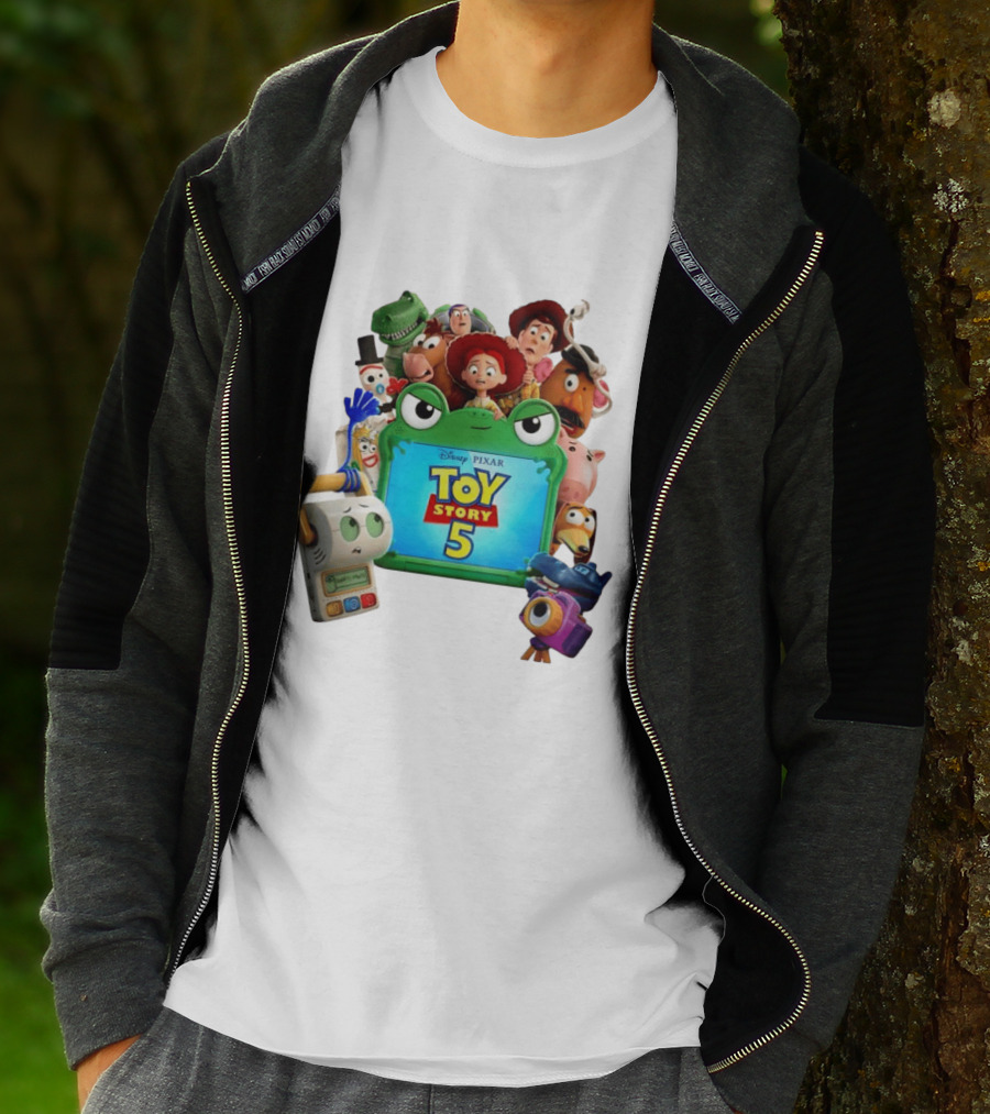 Woody Buzz Lightyear And Friends Toy Story 5 Disney Pixar Characters T-Shirt