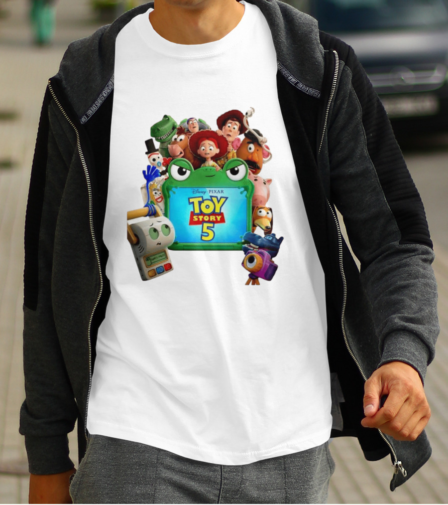 Woody Buzz Lightyear And Friends Toy Story 5 Disney Pixar Characters T-Shirt