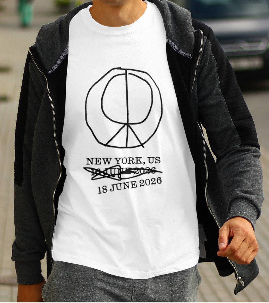 New York US Peace Symbol 18 June 2026 T-Shirt