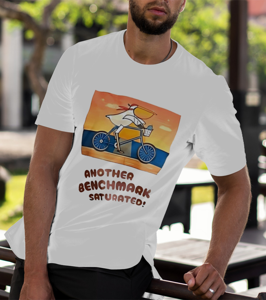 Another Benchmark Saturated Pelican On Bicycle T-Shirt