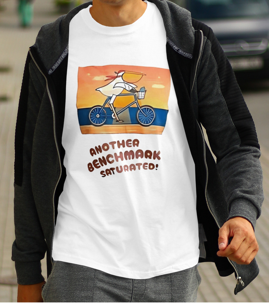 Another Benchmark Saturated Pelican On Bicycle T-Shirt