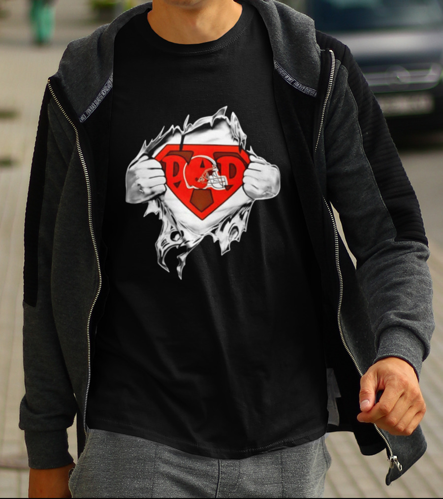 Cleveland Browns Super Dad Father's Day Football Hero T-Shirt