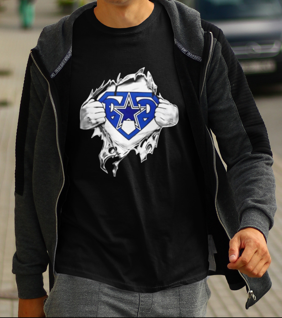 Dallas Cowboys Super Dad Star Emblem Father's Day T-Shirt