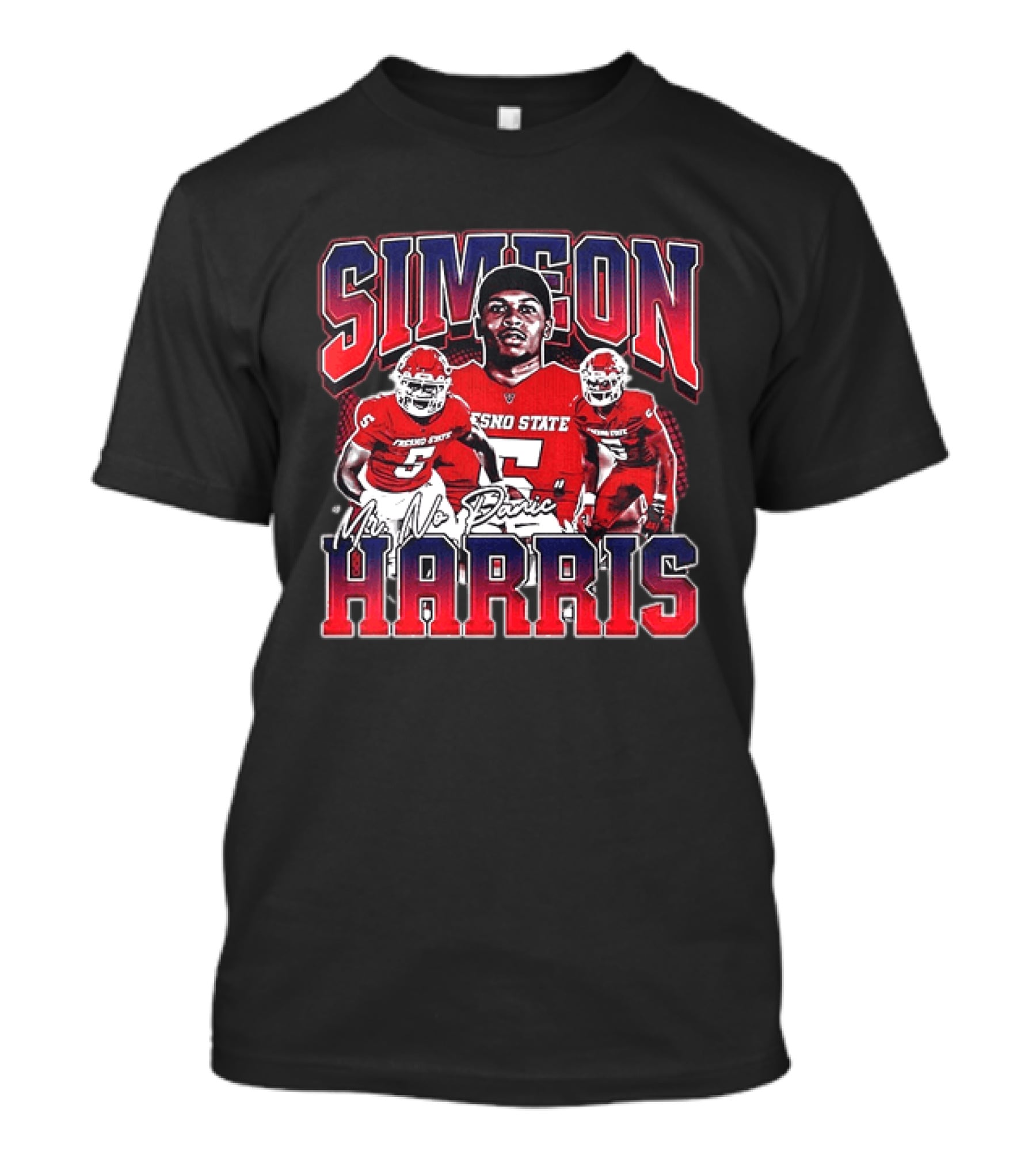 Simeon Harris Fresno State Bulldogs Mr No Panic Football Player Recognition T-Shirt