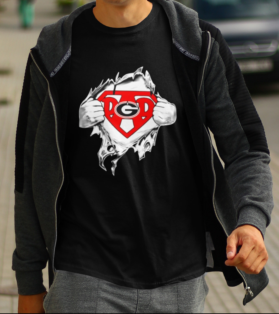 Georgia Bulldogs NCAA Super Dad Happy Father's Day Hero T-Shirt