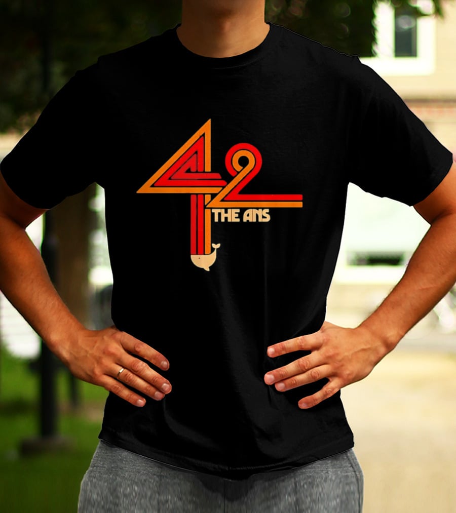 The Hitchhiker's Guide To The Galaxy 42 The Answer Text With Whale T-Shirt