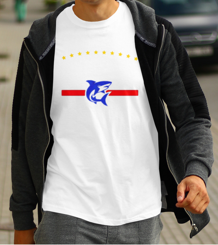 Cabo Verde Shark Stars Blue T-Shirt