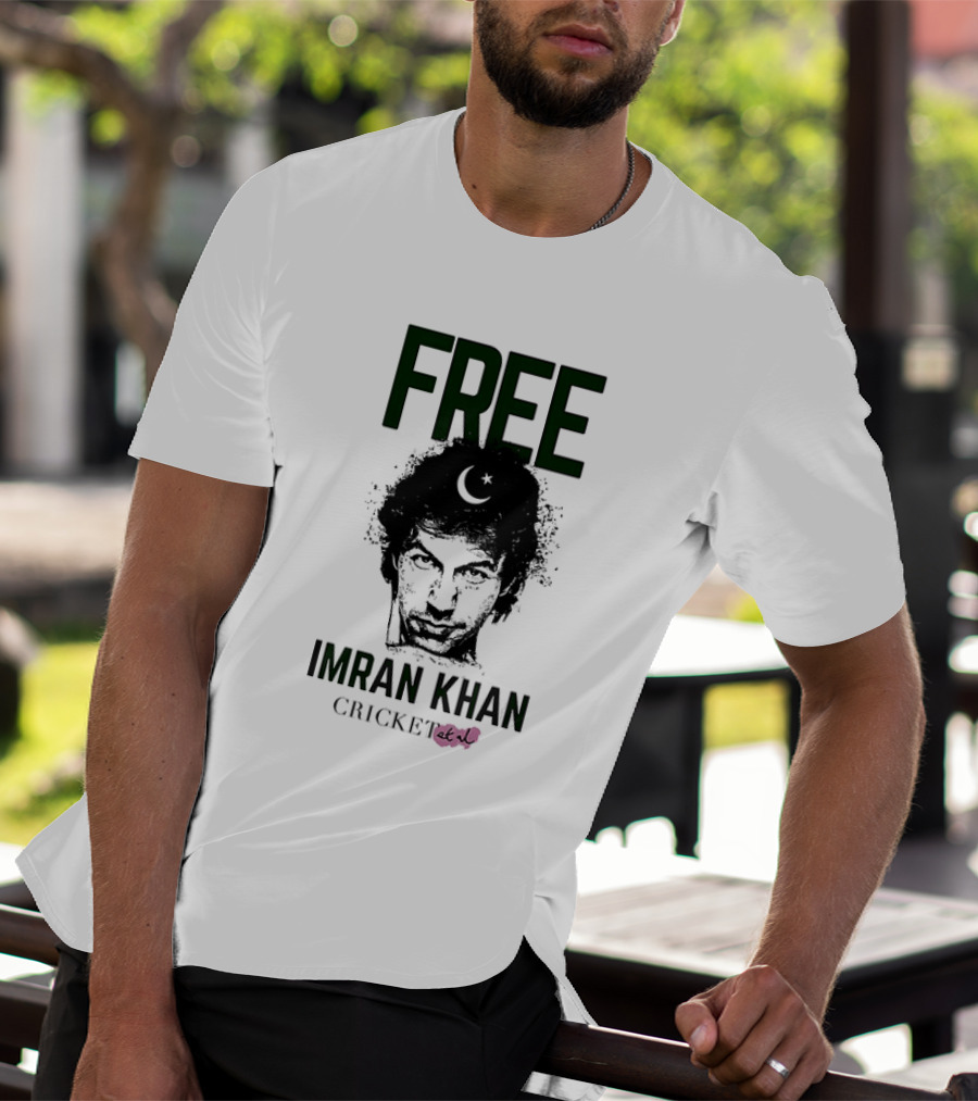 Free Imran Khan Cricket Protest Moon T-Shirt