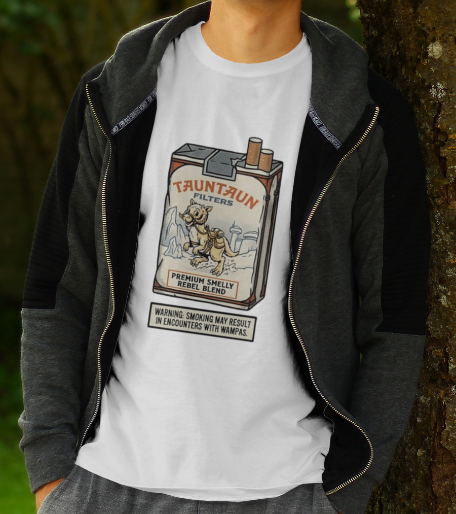 Tauntaun Filters Premium Smelly Rebel Blend Warning Smoking May Result In Encounters With Wampas T-Shirt