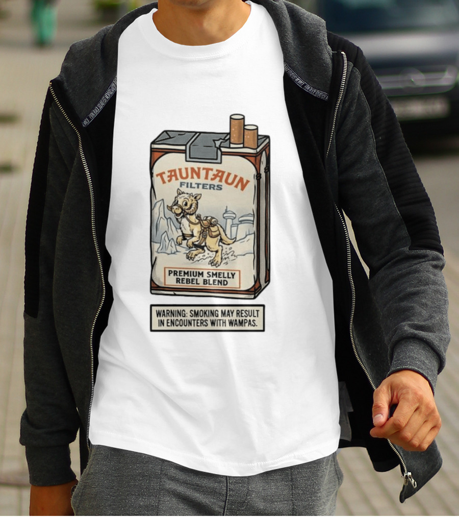 Tauntaun Filters Premium Smelly Rebel Blend Warning Smoking May Result In Encounters With Wampas T-Shirt