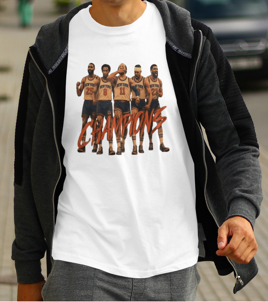 New York Knicks Champions Jalen Brunson Karl Anthony Towns Madison Square Garden NBA Basketball T-Shirt
