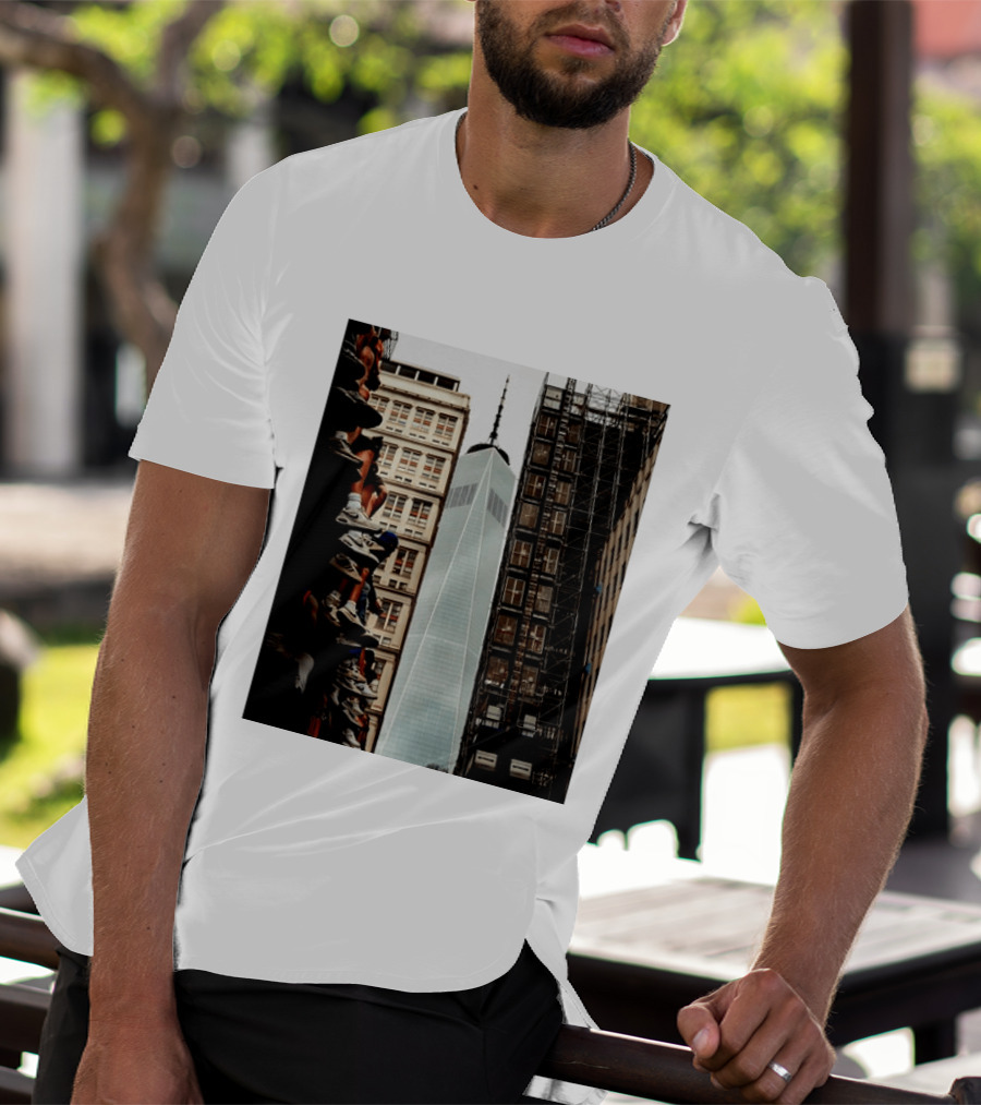 Jalen Brunson New York Knicks One World Trade Center Basketball Sneakers T-Shirt