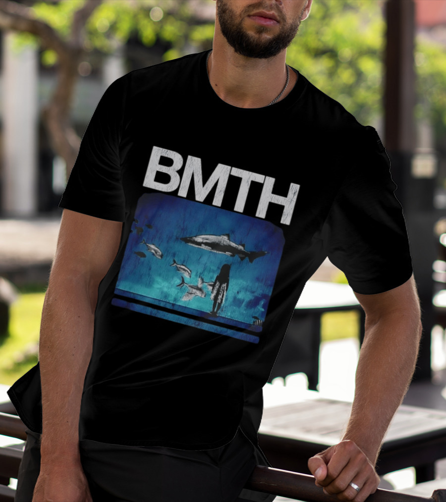 BMTH Bring Me The Horizon Ocean Scene With Sharks T-Shirt