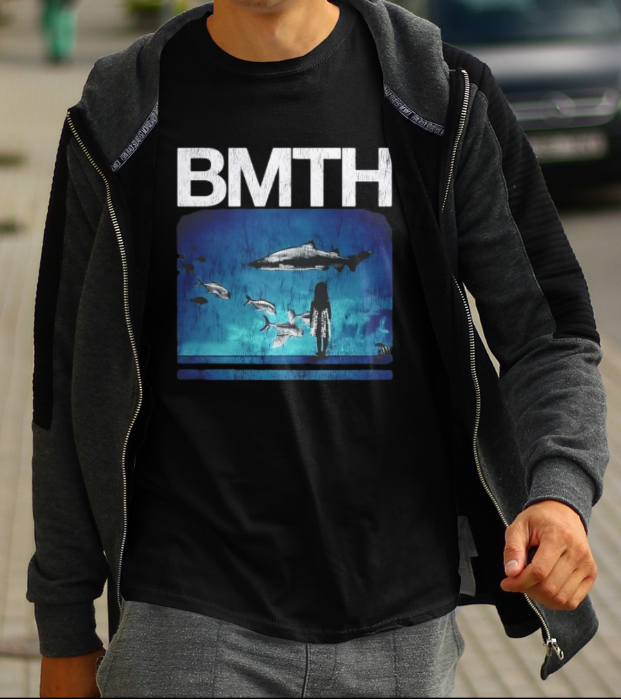 BMTH Bring Me The Horizon Ocean Scene With Sharks T-Shirt