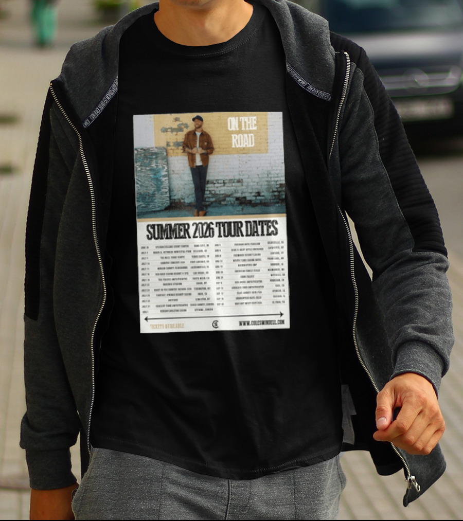 Cole Swindell On The Road Summer Tour 2026 Dates With Tickets Available T-Shirt