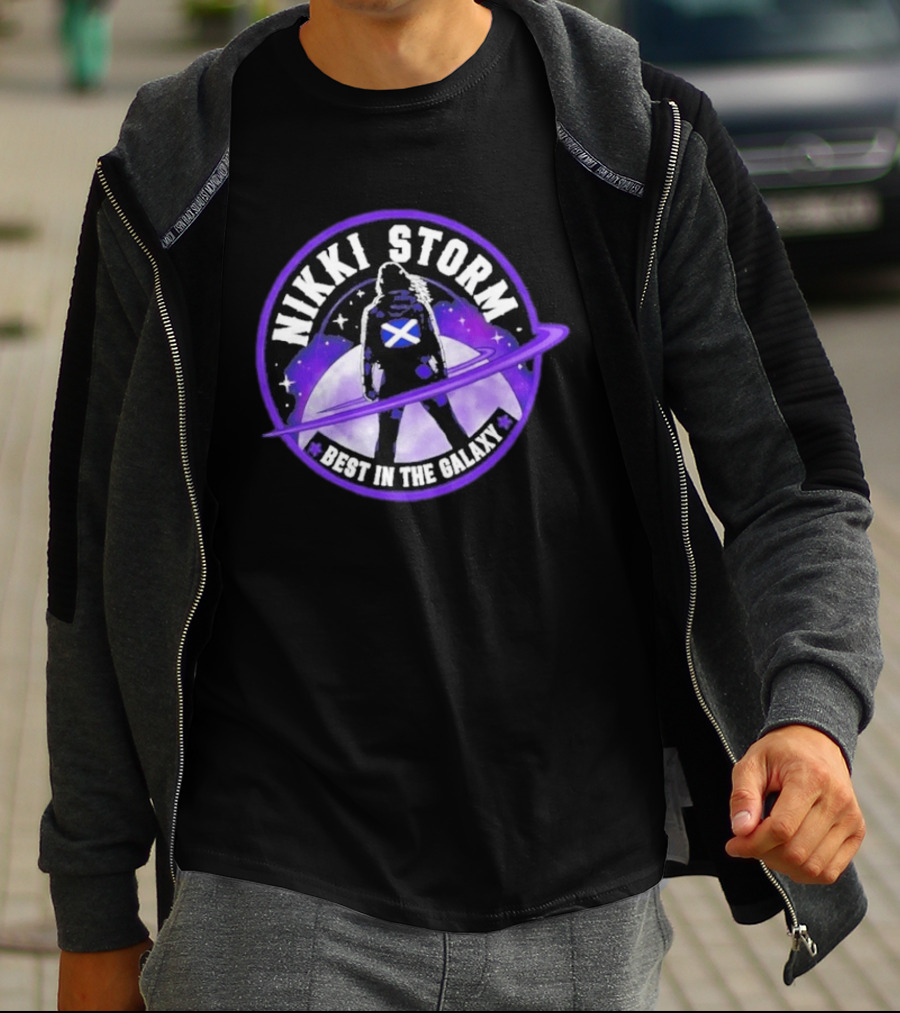 Nikki Storm Best In The Galaxy Scottish Emblem Space T-Shirt