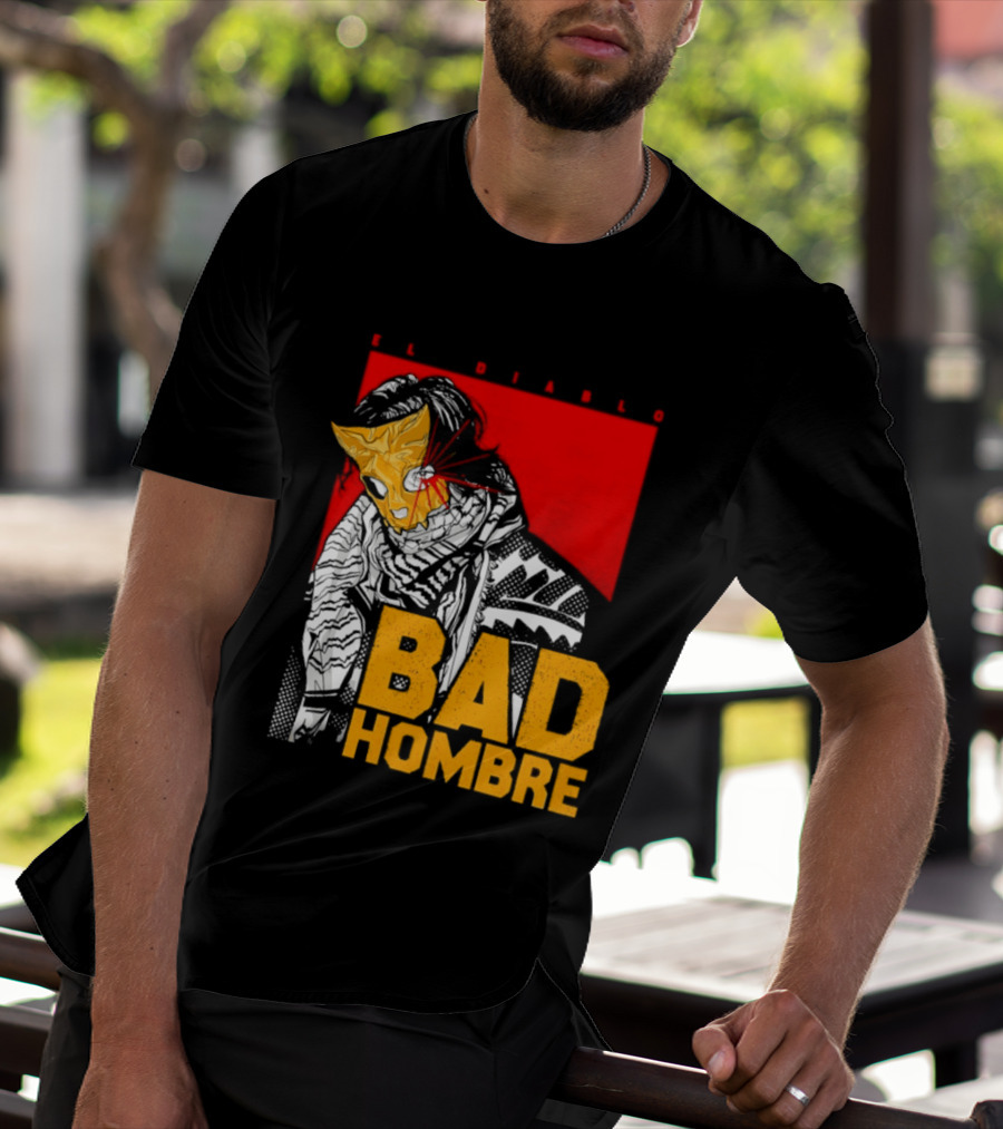 El Diablo Bad Hombre Mask Horror T-Shirt