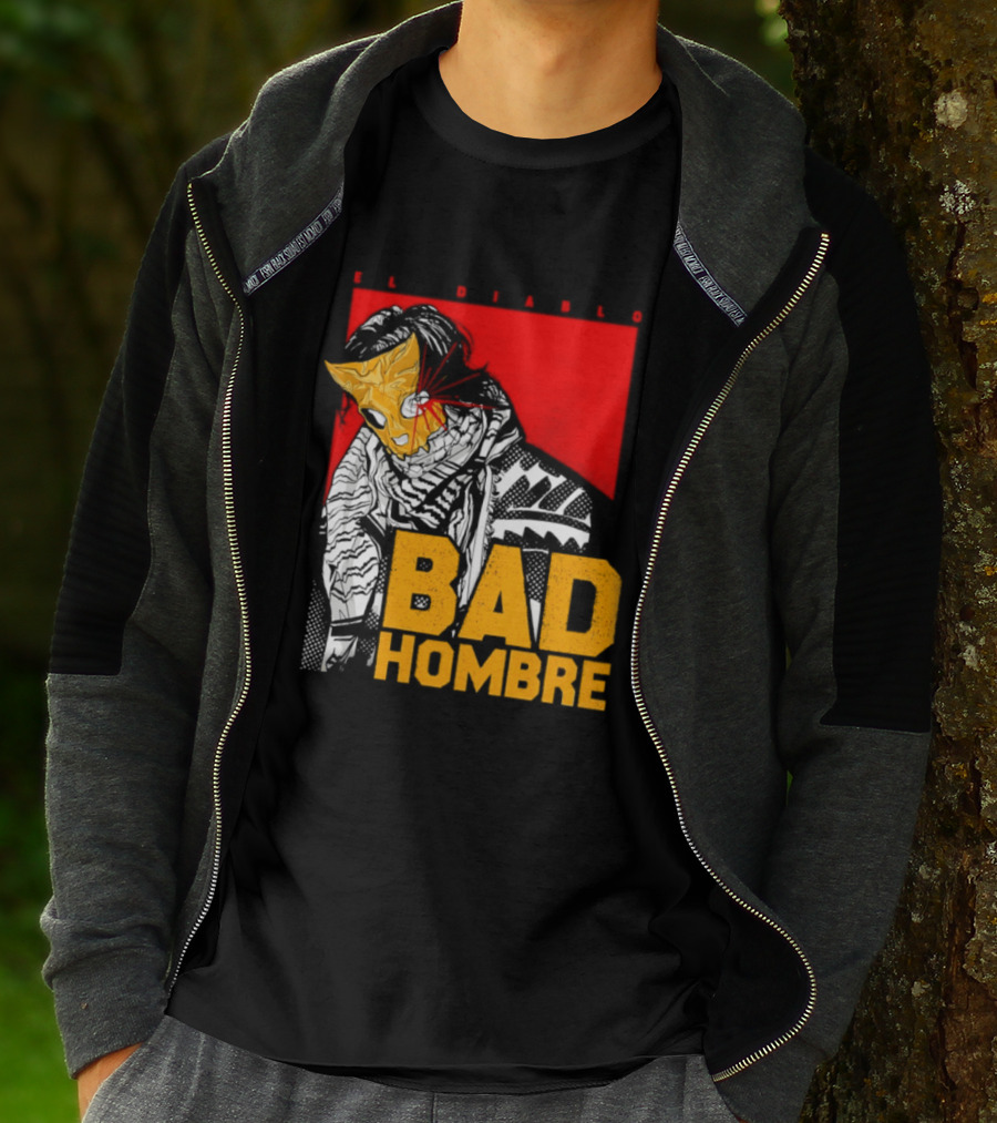 El Diablo Bad Hombre Mask Horror T-Shirt