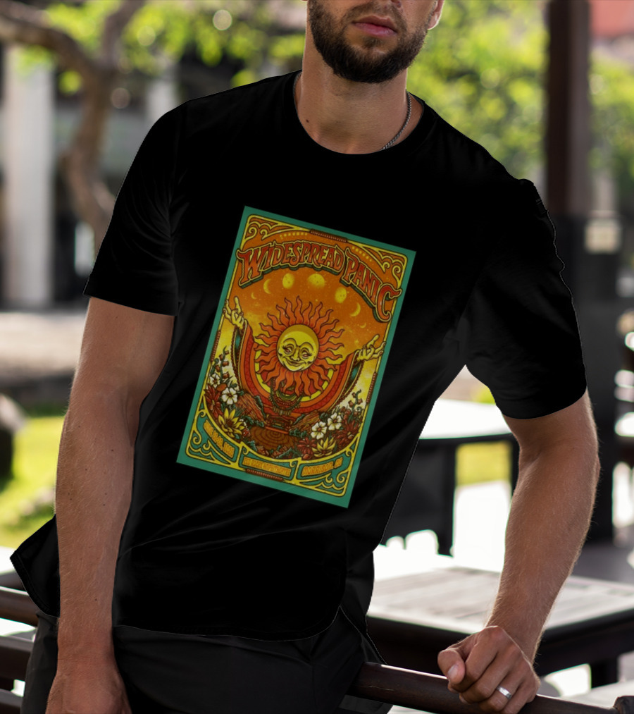 Widespread Panic Red Rocks June 26 28 2026 Morrison Colorado Sun And Moon T-Shirt