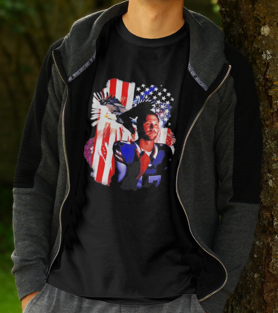 Josh Allen American Flag Eagle Patriots And Stars T-Shirt