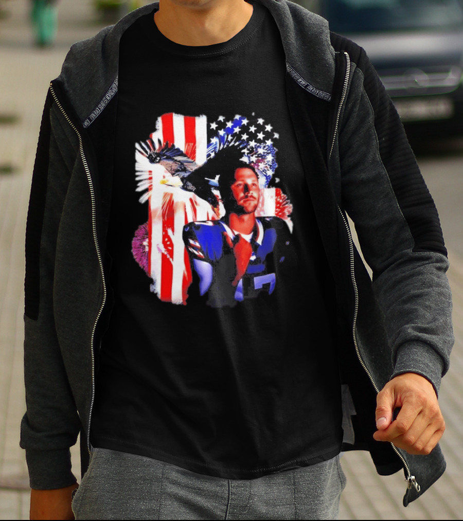 Josh Allen American Flag Eagle Patriots And Stars T-Shirt