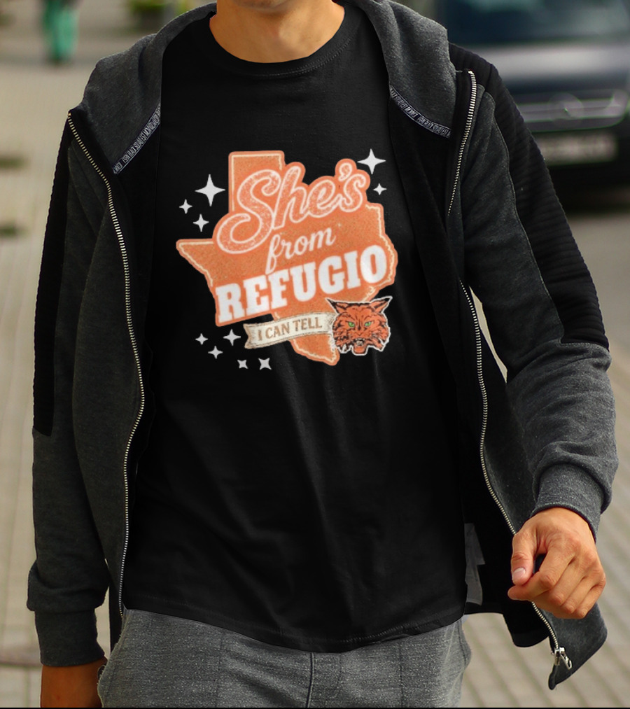 She's From Refugio I Can Tell Texas Wildcat Stars T-Shirt