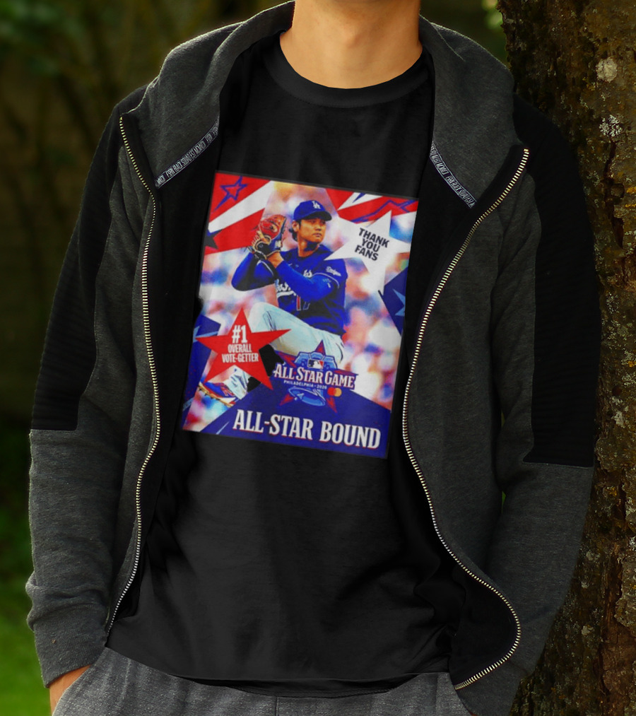 All Star Game Philadelphia 2026 Shohei Ohtani Los Angeles Dodgers All Star Bound Thank You Fans #1 Overall Vote Getter T-Shirt