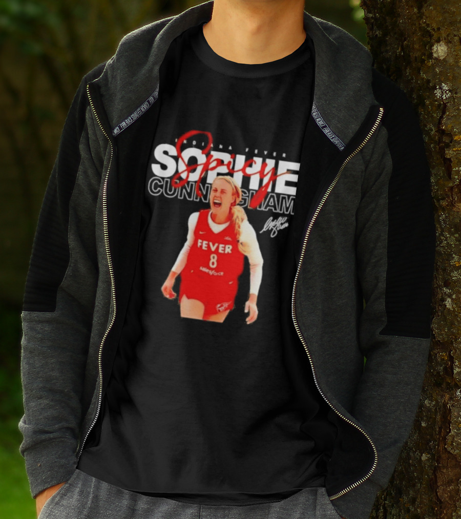 Sophie Cunningham Indiana Fever Spicy Basketball Player Number 8 T-Shirt
