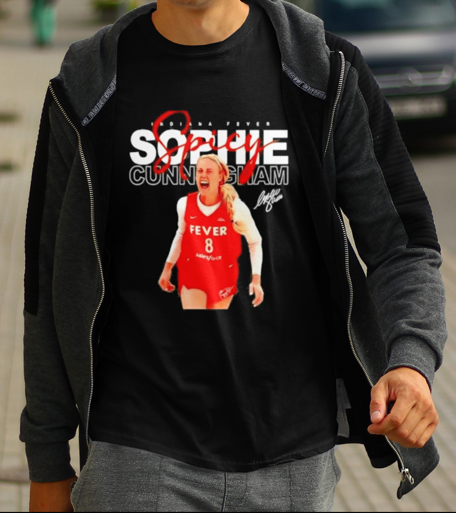 Sophie Cunningham Indiana Fever Spicy Basketball Player Number 8 T-Shirt