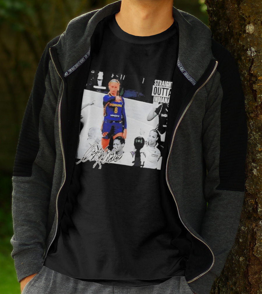 Sophie Cunningham Indiana Basketball Straight Outta Signature T-Shirt