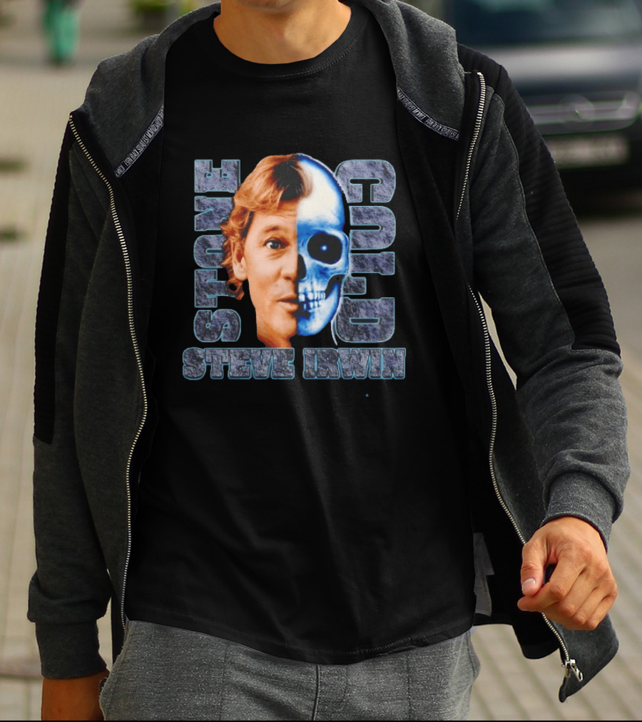 Steve Irwin Stone Cold Skull Face Mashup T-Shirt