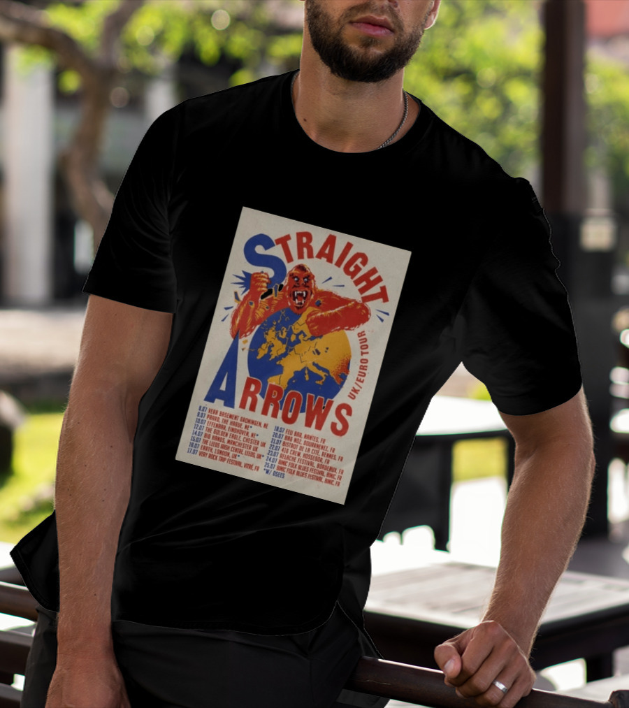 Straight Arrows Euro Uk Tour Live Dates 2026 T-Shirt