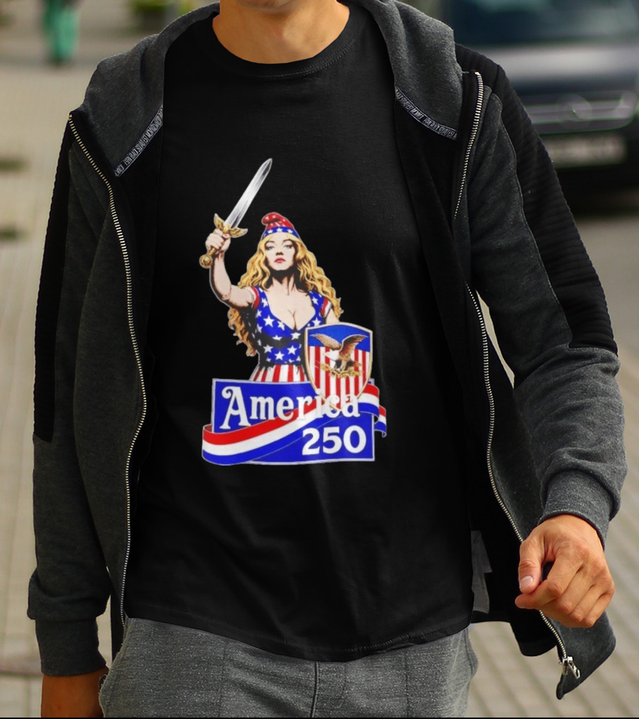 America 250 Strong Woman 4th Of July T-Shirt
