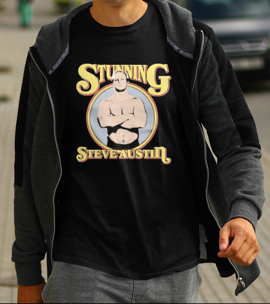 Stunning Steve Austin Professional Wrestling Iconic Pose T-Shirt