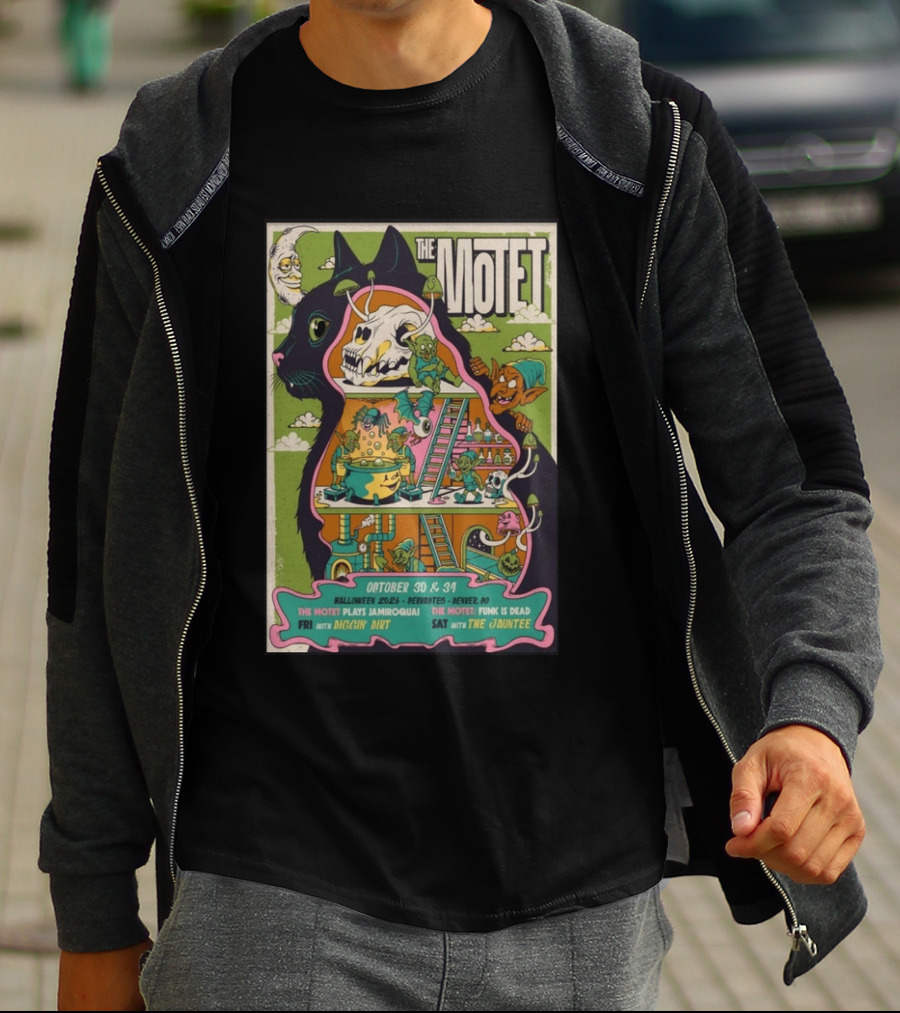 The Motet Halloween 2026 Denver October 30 31 Jamiroquai Funk Is Dead Diggin Dirt Jauntee T-Shirt