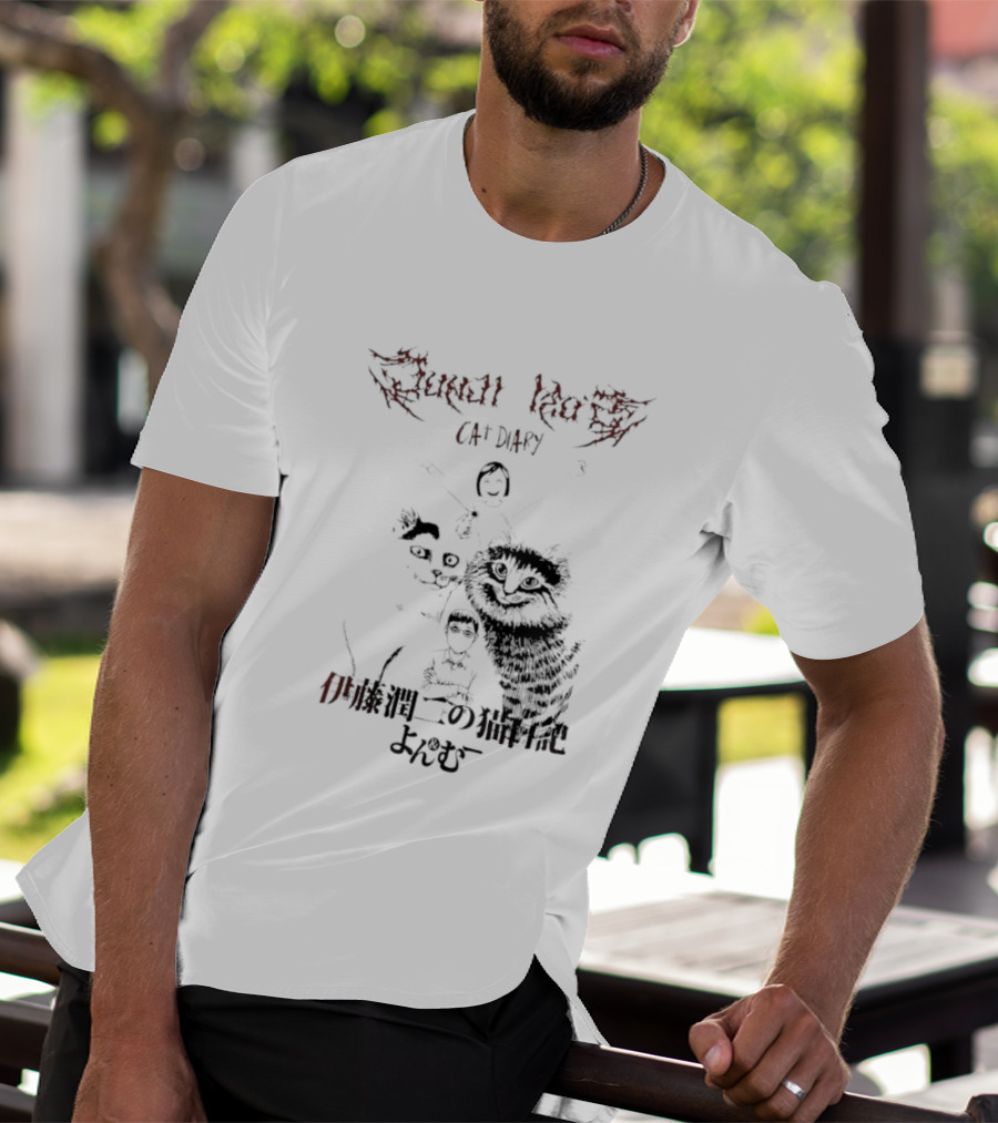 Junji Ito Cat Diary Yon Mu Welcome To House Of Horrors T-Shirt