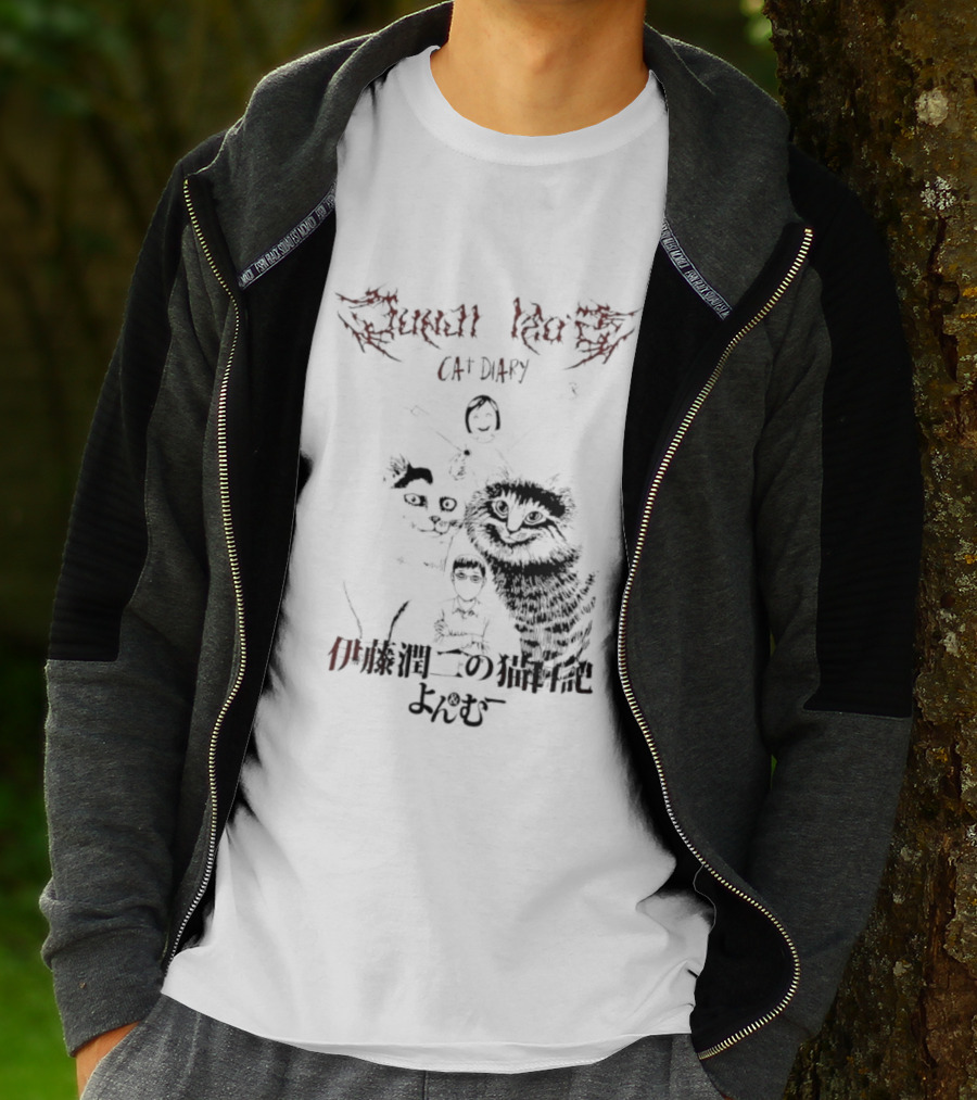 Junji Ito Cat Diary Yon Mu Welcome To House Of Horrors T-Shirt