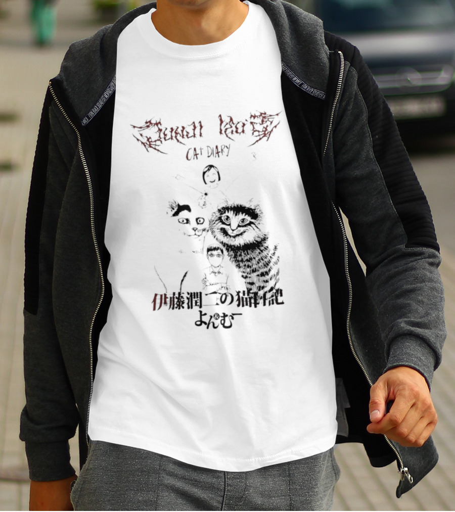 Junji Ito Cat Diary Yon Mu Welcome To House Of Horrors T-Shirt