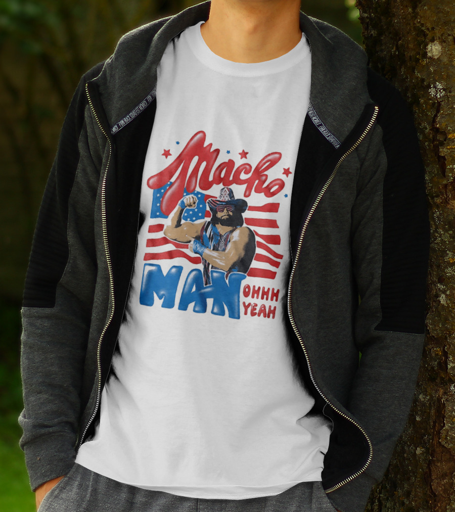 Macho Man Ohhh Yeah Patriotic Wrestling T-Shirt